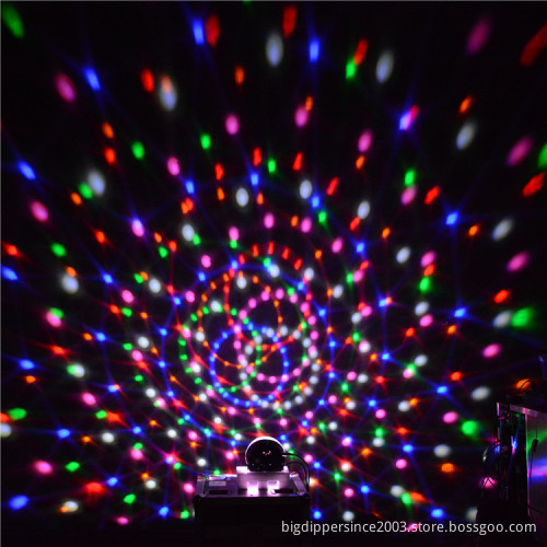 Crystal magic ball with 6 rings 6*3W for Bars disco hall for mobile dj gigs Xmas birthday party bar club and musical live show